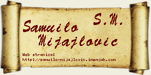 Samuilo Mijajlović vizit kartica